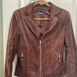 Pamela McCoy Brown Suede Leather Jacket